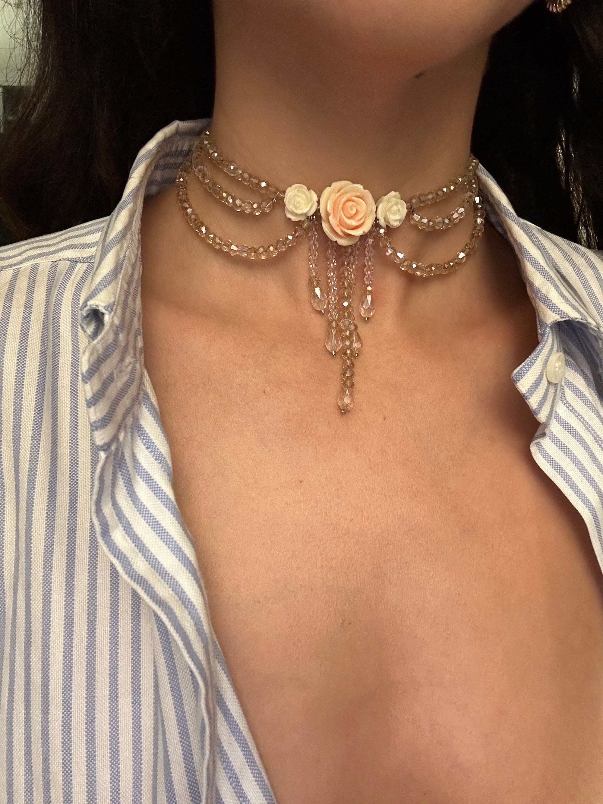 The Rosette Chandelier Choker